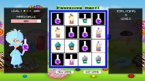Скриншот из Professor Watts Memory Match: Yummy Cupcakes
