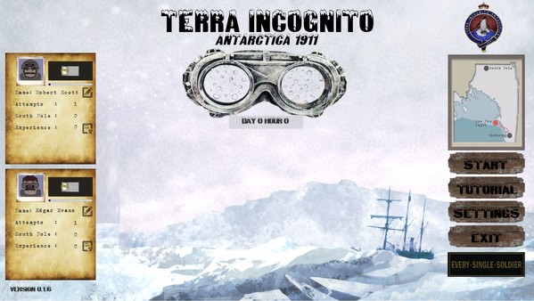 Terra Incognito - Antarctica 1911 requirements