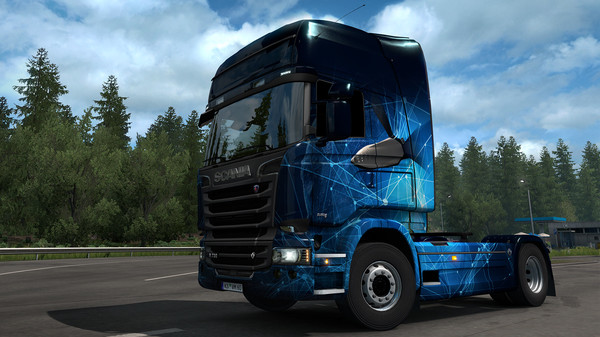 Скриншот из Euro Truck Simulator 2 - Space Paint Jobs Pack