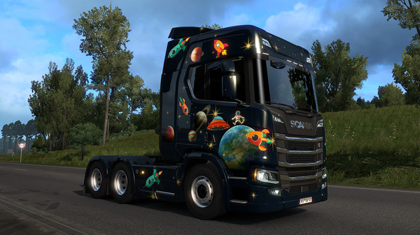 Скриншот из Euro Truck Simulator 2 - Space Paint Jobs Pack