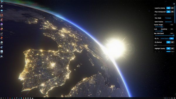 Скриншот из 3D Earth Time Lapse PC Live Wallpaper