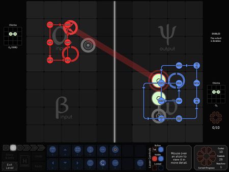 Скриншот из SpaceChem: 63 Corvi Mission