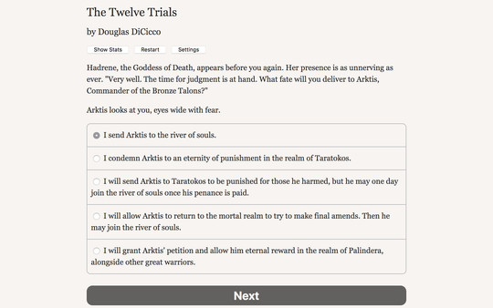 The Twelve Trials recommended requirements