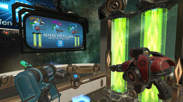 Aliens Attack VR game for Linux 1