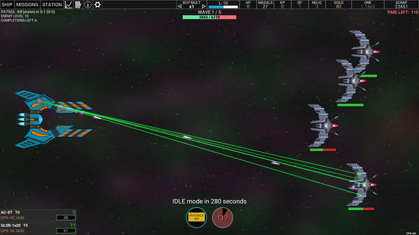 Скриншот из Idle Space Raider