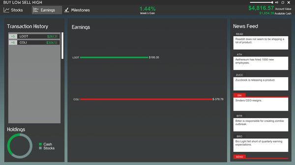 Buy Low Sell High game for Linux 1