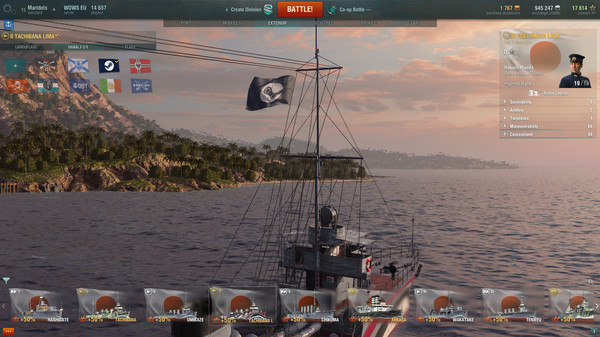 Скриншот из World of Warships — Tachibana Lima Steam Pack