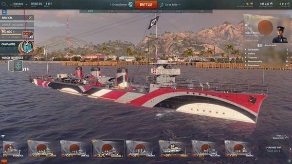 Скриншот из World of Warships — Tachibana Lima Steam Pack