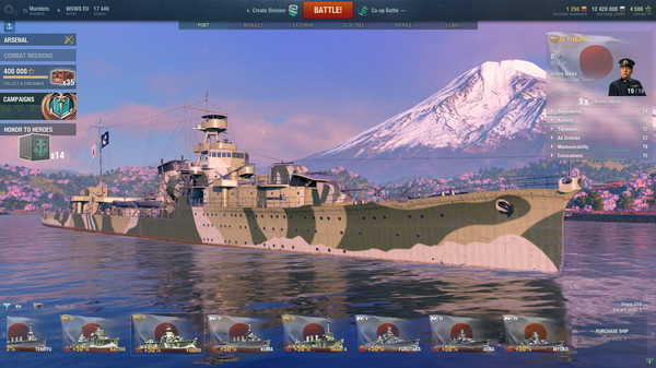 Скриншот из World of Warships — Yubari Steam Pack