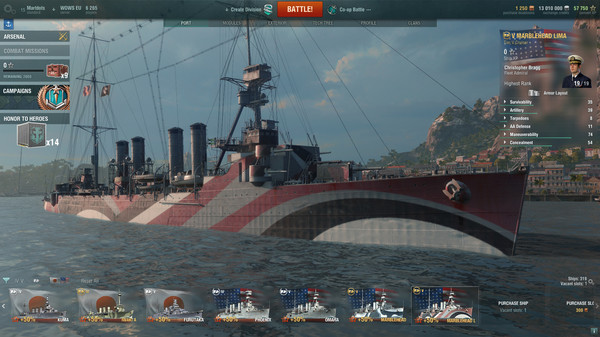 Скриншот из World of Warships — Marblehead Lima Steam Pack