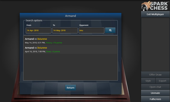 Скриншот из SparkChess