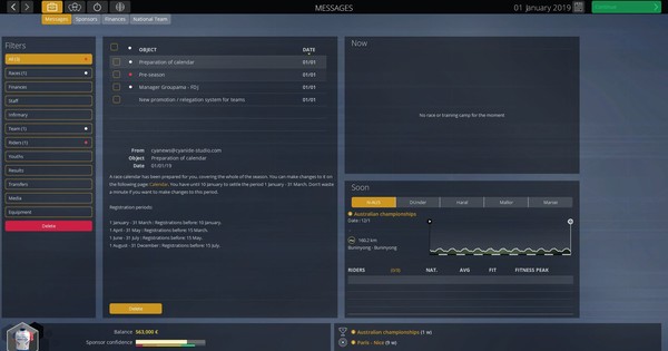 Скриншот из Pro Cycling Manager 2019