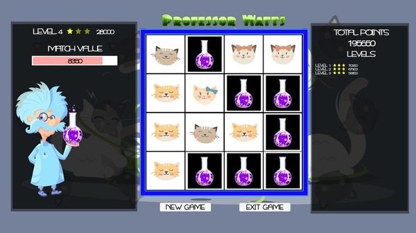 Скриншот из Professor Watts Memory Match: Cats