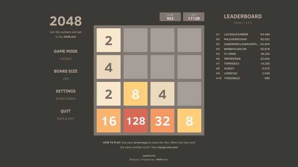 2048 requirements