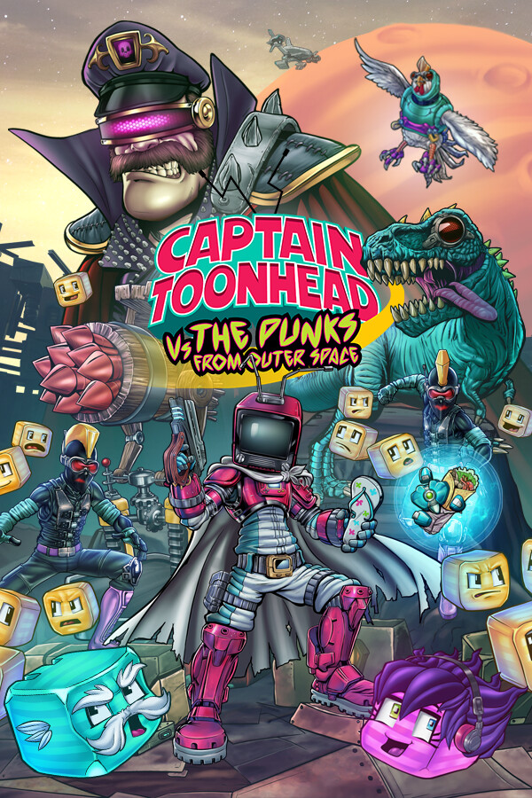 Steam portrait for Captain ToonHead vs the Punks from Outer Space.