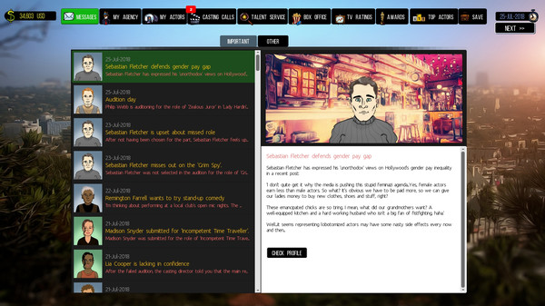Cattle Call: Hollywood Talent Manager game for windows Pc 1