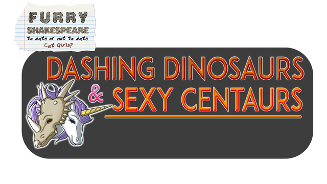 Furry Shakespeare: Dashing Dinosaurs & Sexy Centaurs Logo