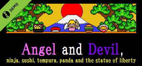 Angel and Devil,ninja,sushi,tempura,panda and the statue of liverty Demo cover art