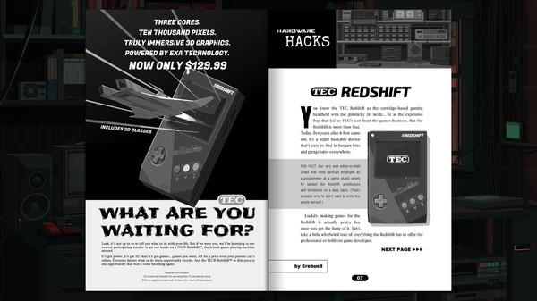 Скриншот из EXAPUNKS: TEC Redshift Player