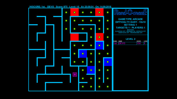 Rand-O-mazE minimum requirements