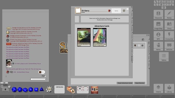 Скриншот из Fantasy Grounds - Savage Suzerain Adventure Deck (Savage Worlds)