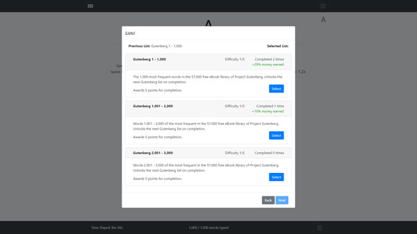 Typing Incremental recommended requirements