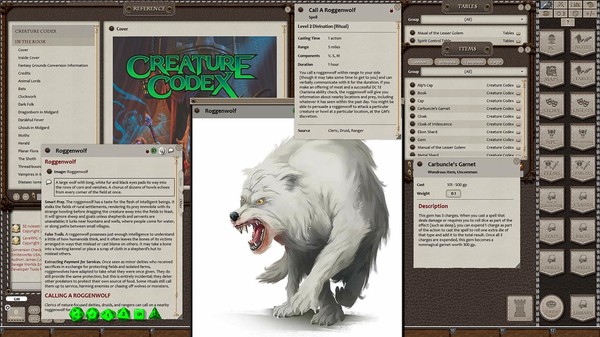 Скриншот из Fantasy Grounds - Creature Codex (5E)
