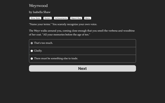 Weyrwood recommended requirements