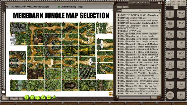 Скриншот из Fantasy Grounds - Meanders Map Pack: Meredark Jungle (Map Pack)