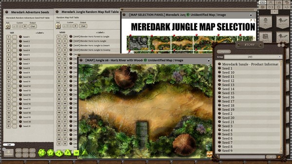 Скриншот из Fantasy Grounds - Meanders Map Pack: Meredark Jungle (Map Pack)