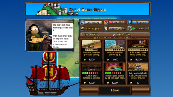 Swords and Sandals Pirates game for Linux 1
