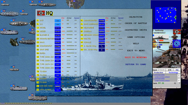 Battleships and Carriers - WW2 Battleship Game requirements