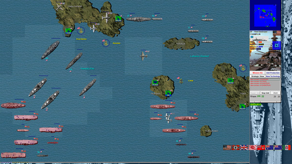 Battleships and Carriers - WW2 Battleship Game game for Linux 1