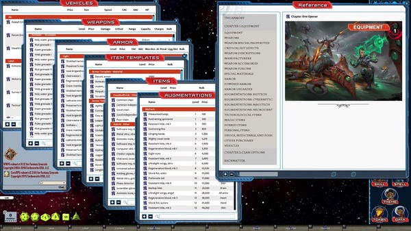 Скриншот из Fantasy Grounds - Starfinder RPG - Starfinder Armory (SFRPG)