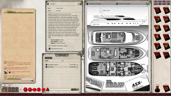 Скриншот из Fantasy Grounds - The Derelict (CoC7E)