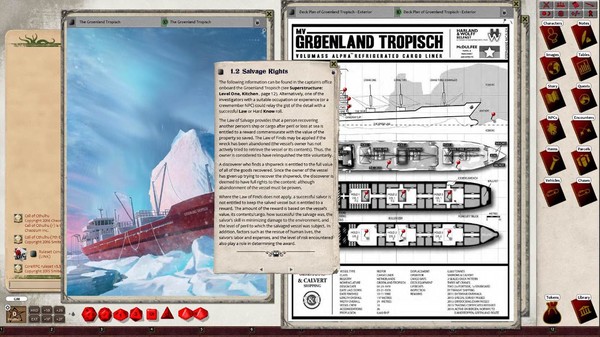 Скриншот из Fantasy Grounds - The Derelict (CoC7E)