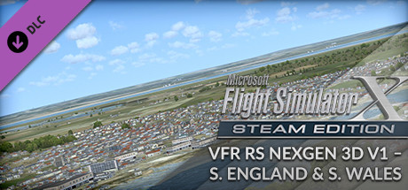 FSX Steam Edition: VFR Real Scenery NexGen 3D - Vol. 1: Southern England and South Wales Add-On