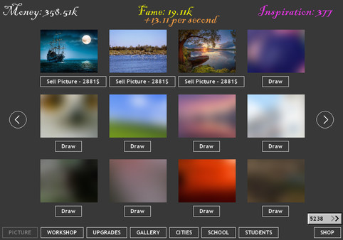 Artist Idle game for Linux 1