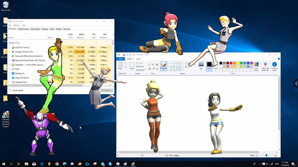 Скриншот из Ultimate Desktop Character Engine