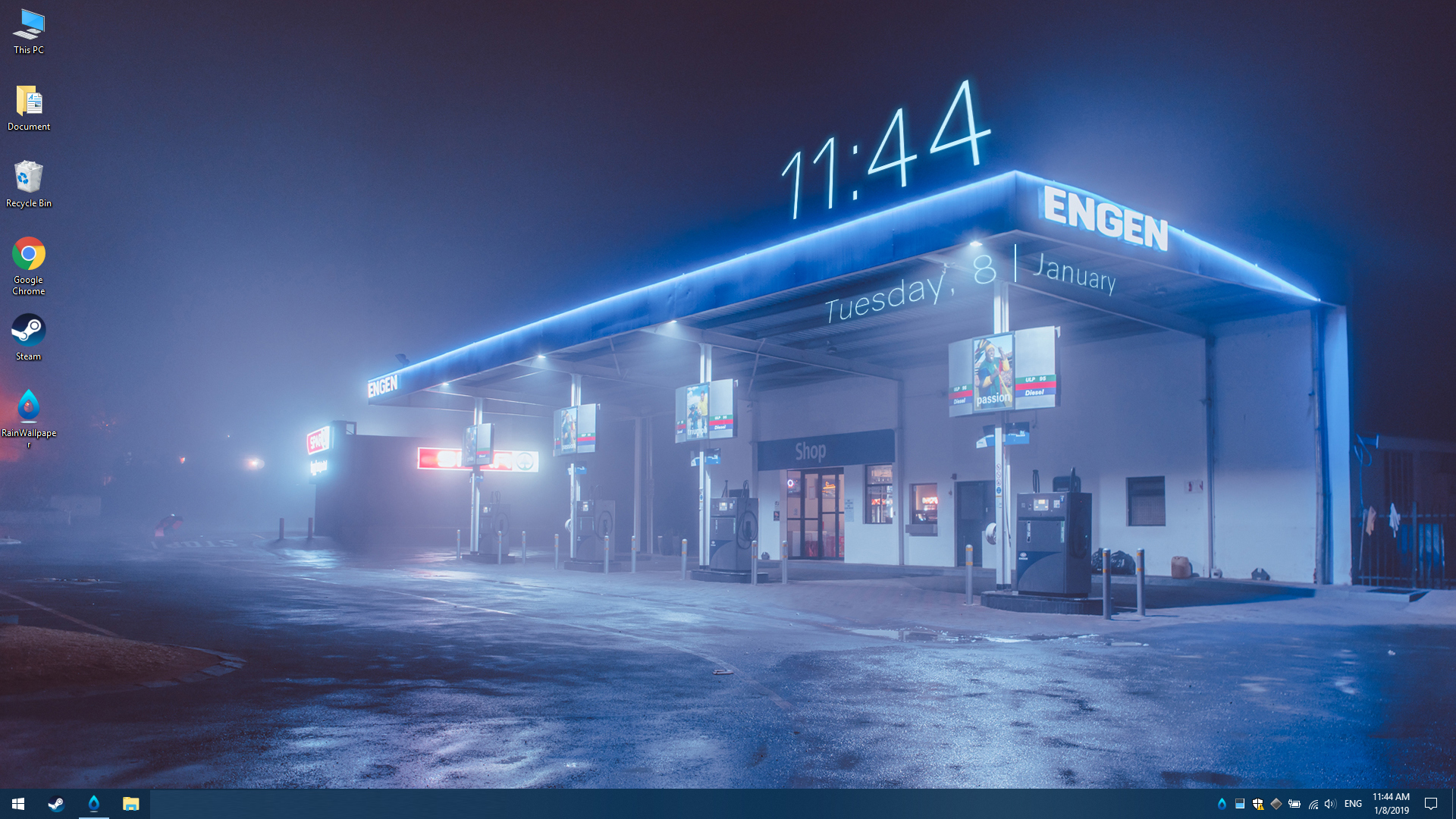 Steam Rainwallpaper