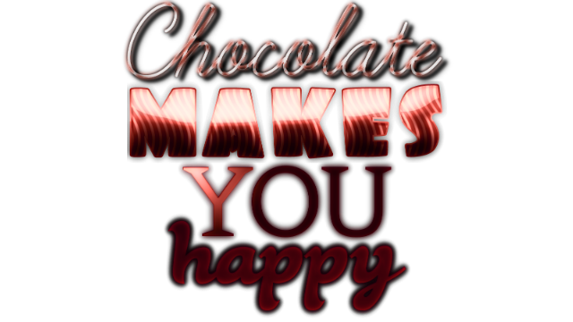 Chocolate makes you happy: New Year Logo