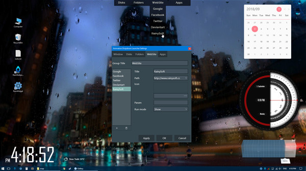 RainWidget game for Linux 1