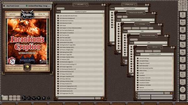 Скриншот из Fantasy Grounds - A19: Incandium's Eruption (5E)