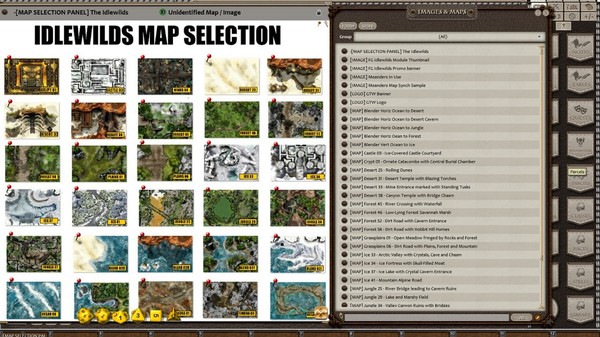 Скриншот из Fantasy Grounds - Meander's Map Pack: Idlewilds (Map Pack)