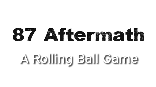 87 Aftermath: A Rolling Ball Game Logo