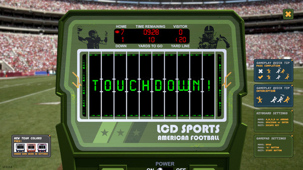 LCD Sports: American Football requirements