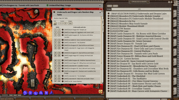 Скриншот из Fantasy Grounds - Meanders Map Pack: Undervaults & Dragon Lairs (Map Pack)