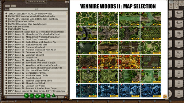 Скриншот из Fantasy Grounds - Meanders Map Pack: Venmire Woods II (Map Pack)