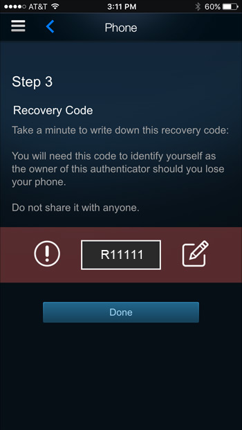get a recovery code for another mac device