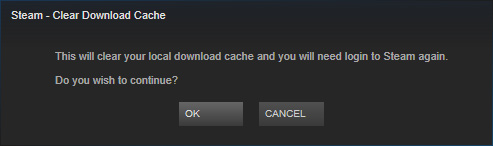 how to clear steam download cache